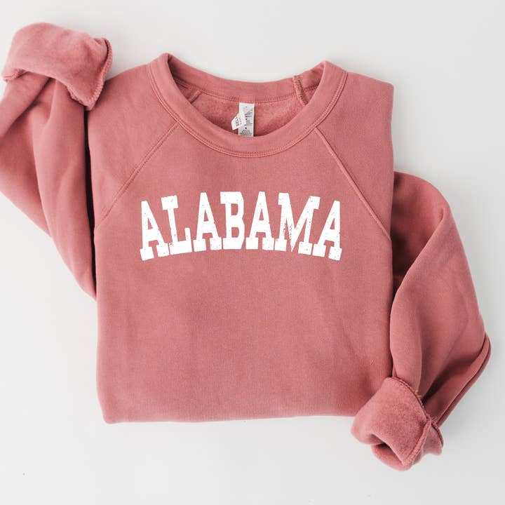 Alabama State Bella & Canvas Crewneck Sweatshirt for wholesale by Sights Ink