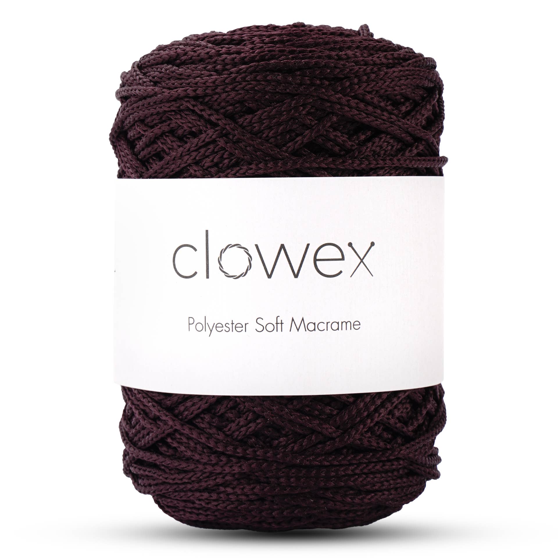 Clowex Textile LLC - Vente Fils à tricoter - Corde Macramé Douce en Polyester 2,5 mm, Fil de Corde Tressé Coloré1
