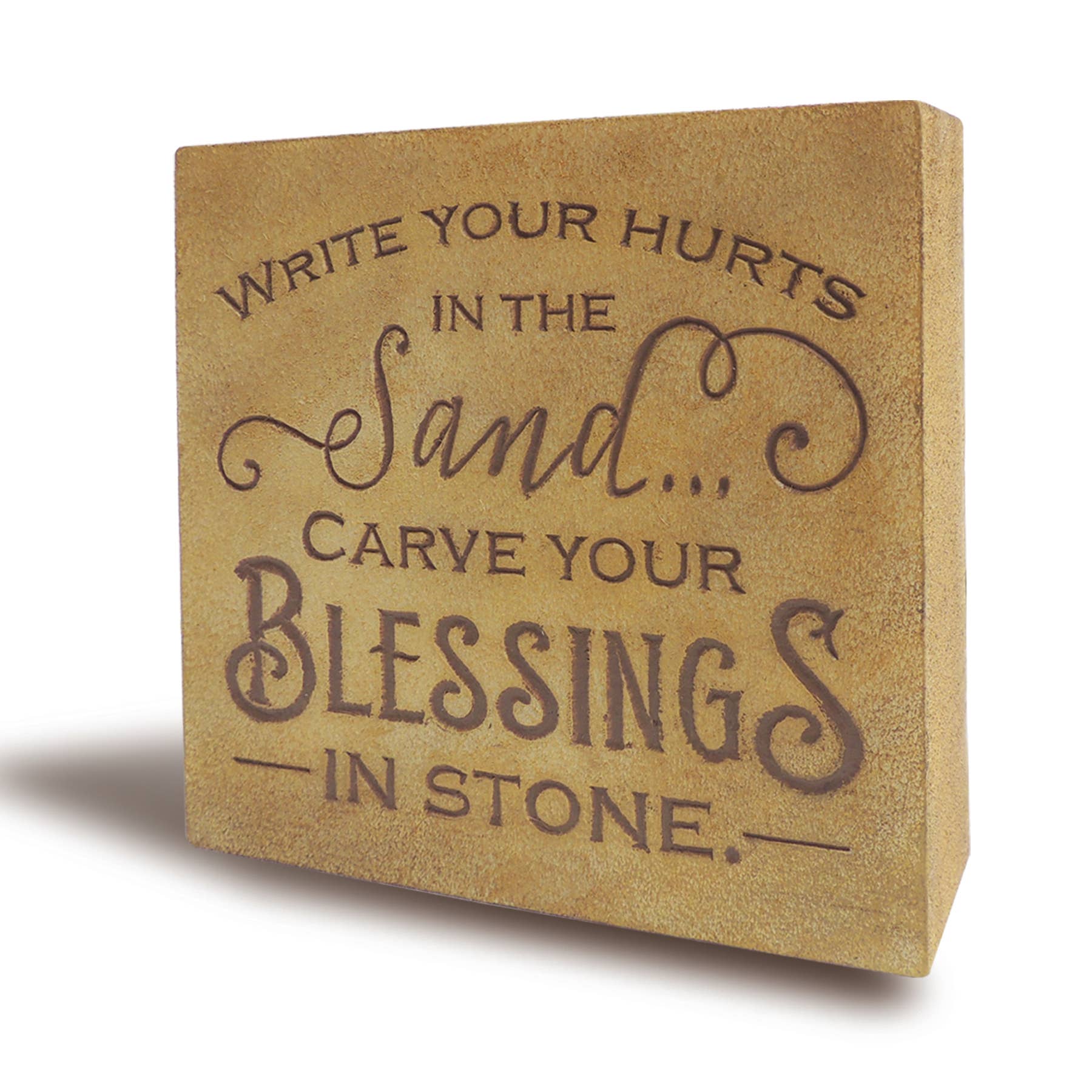 Abbey + CA Gift - Wholesale Sign - Blessings Sandstone Block1