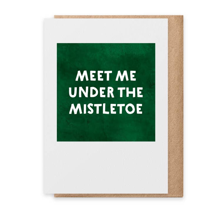 Muérdago - Tarjeta de felicitación (Navidad) para venta al por mayor de Paisley & Parsley