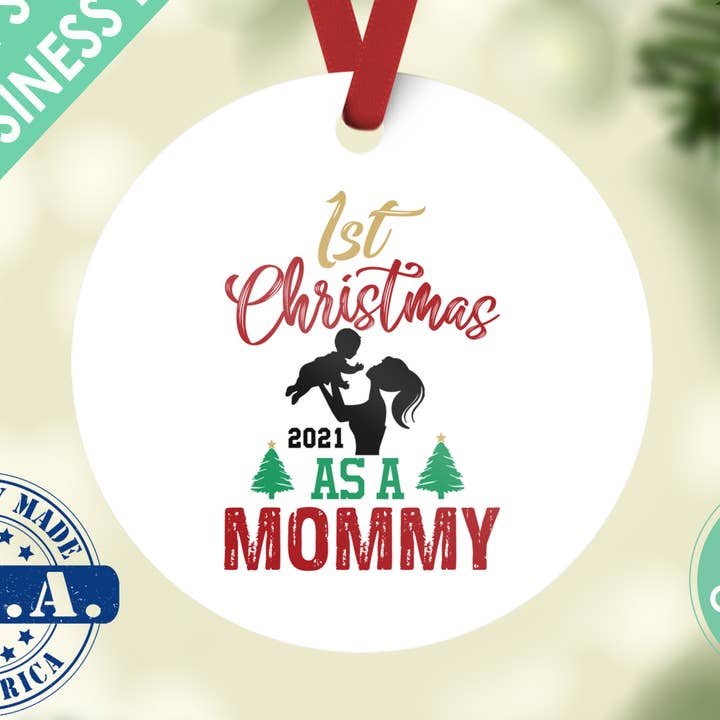 Primera Navidad como mamá//Adorno para mamá//Adorno para bebé para venta al por mayor de Northern Country Girl Designs, LLC