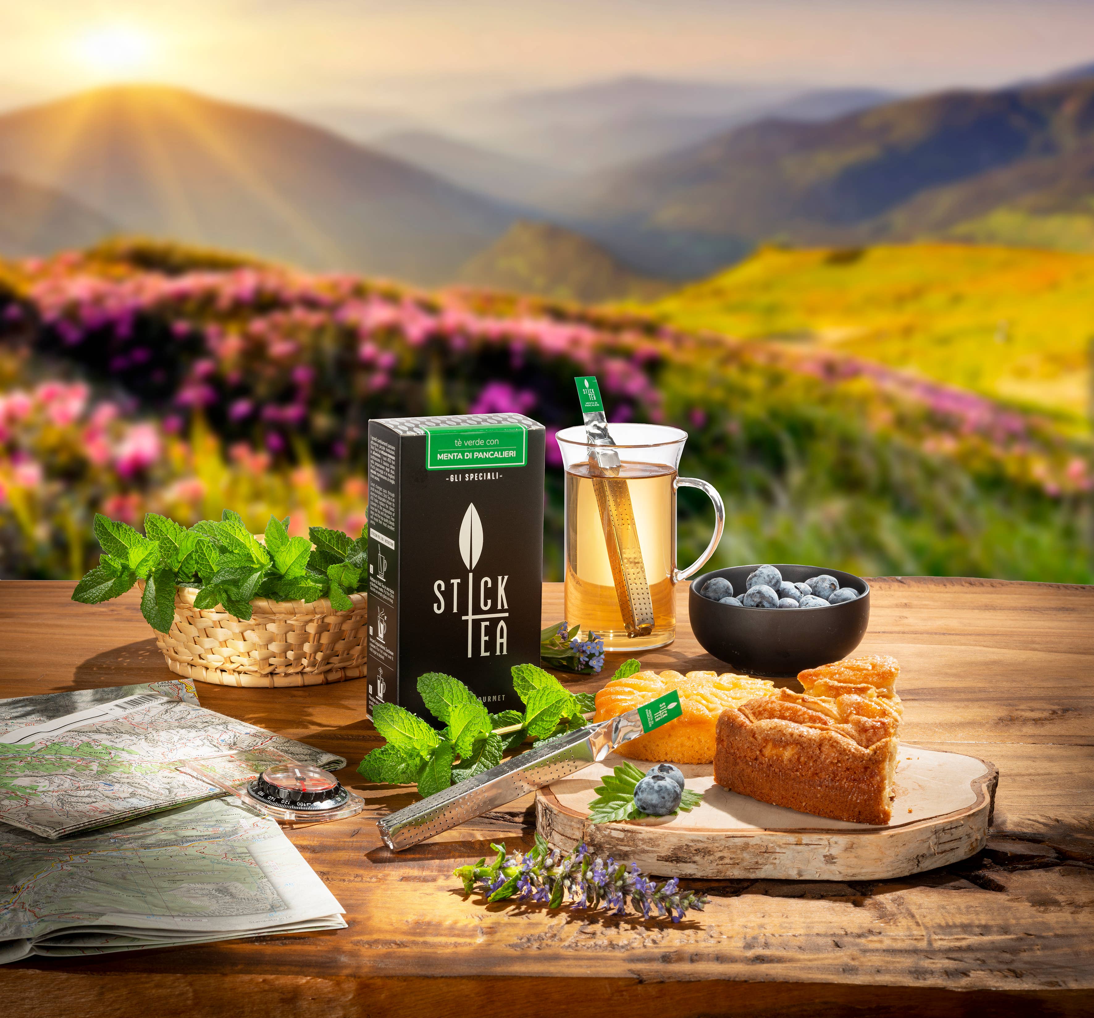 STICK TEA - BO s.r.l. - Wholesale Tea Bags - Stick Tea Green Tea with MINT FROM PANCALIERI 12 sticks1