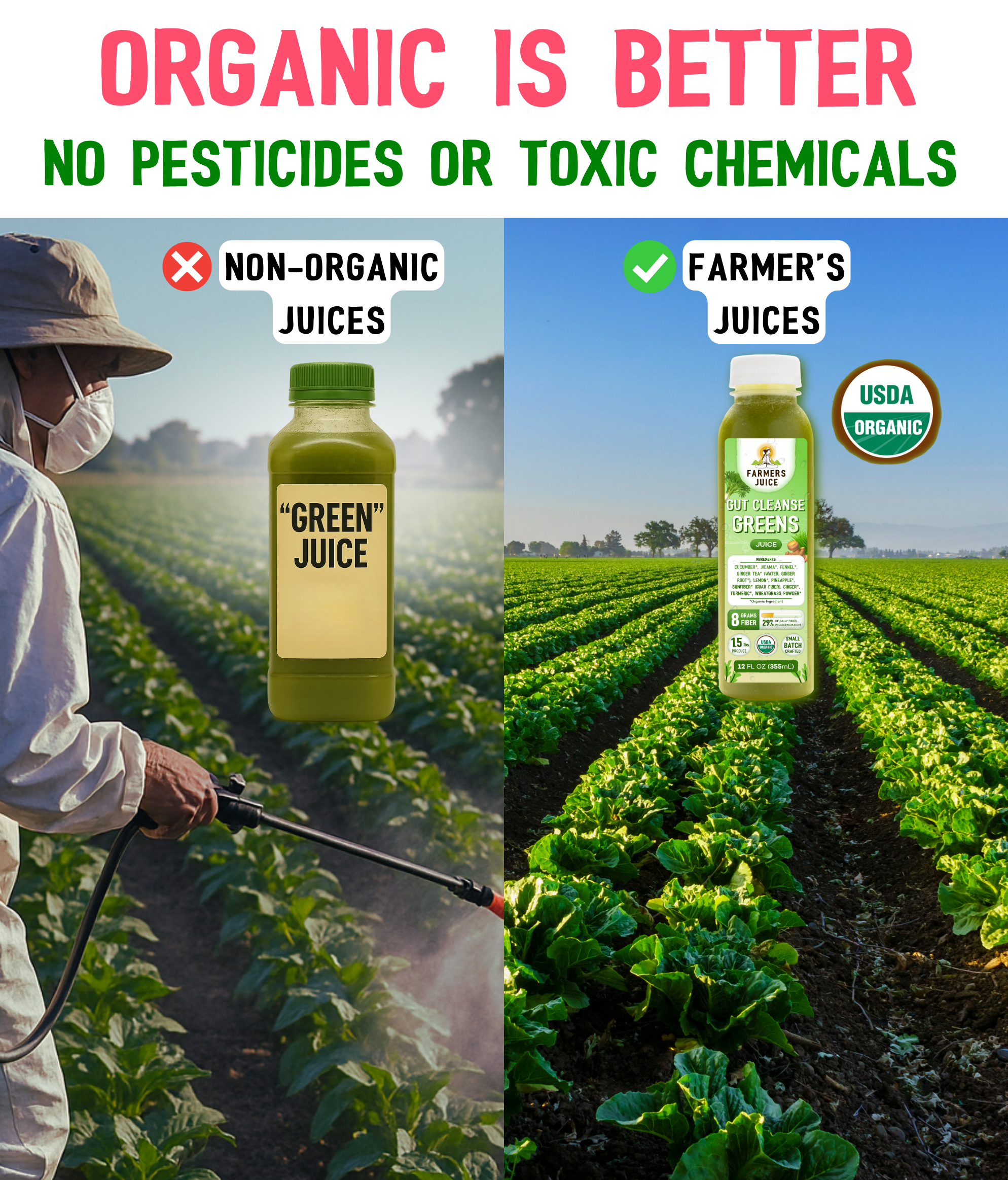 Farmer's Juice - Vente Jus bien-être/fortifiants - Jus Verts (Keto) | 18 Jus8