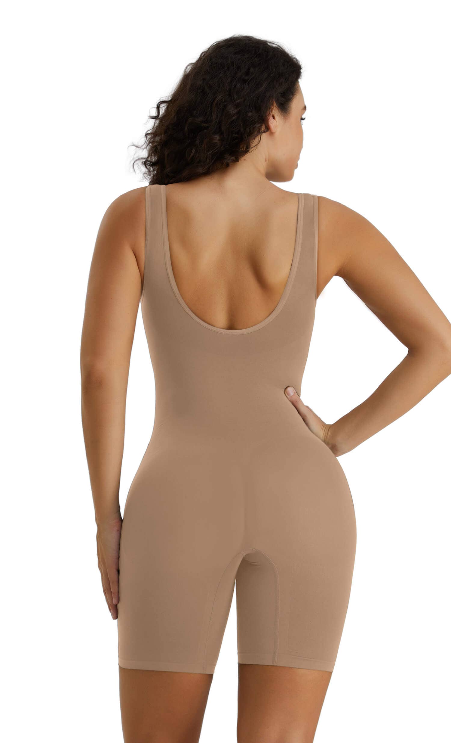 ShaperX Shapewear - Wholesale Shapewear - Women's - SHAPERX Seamless Wide Starps Mid-Thigh Bodysuit5