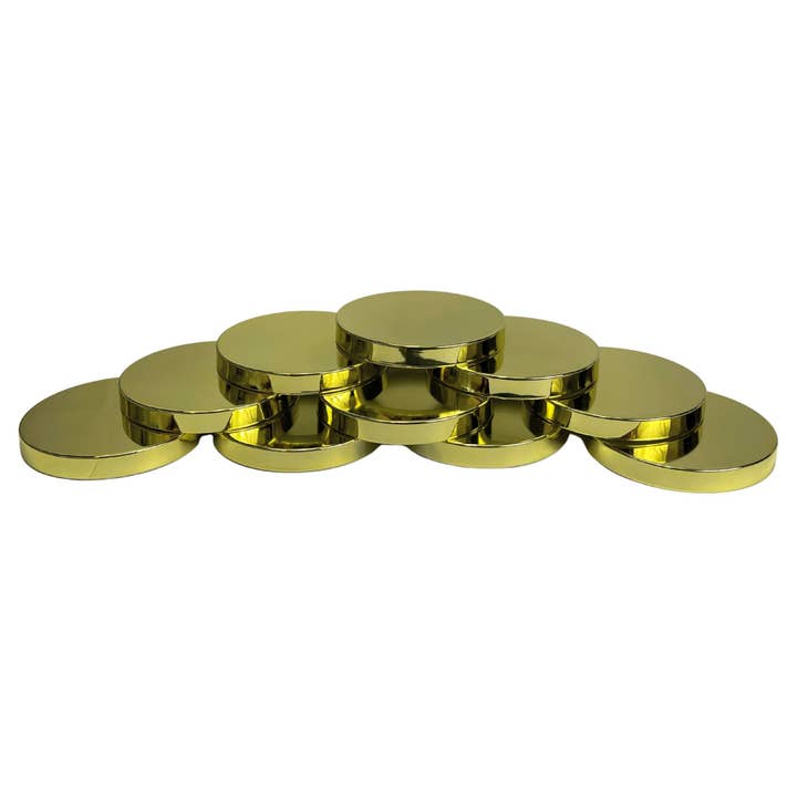 General Wax & Candle Company - Wholesale Candle Holder - Gold Candle Lid - Fits our 9.5 oz Monticiano