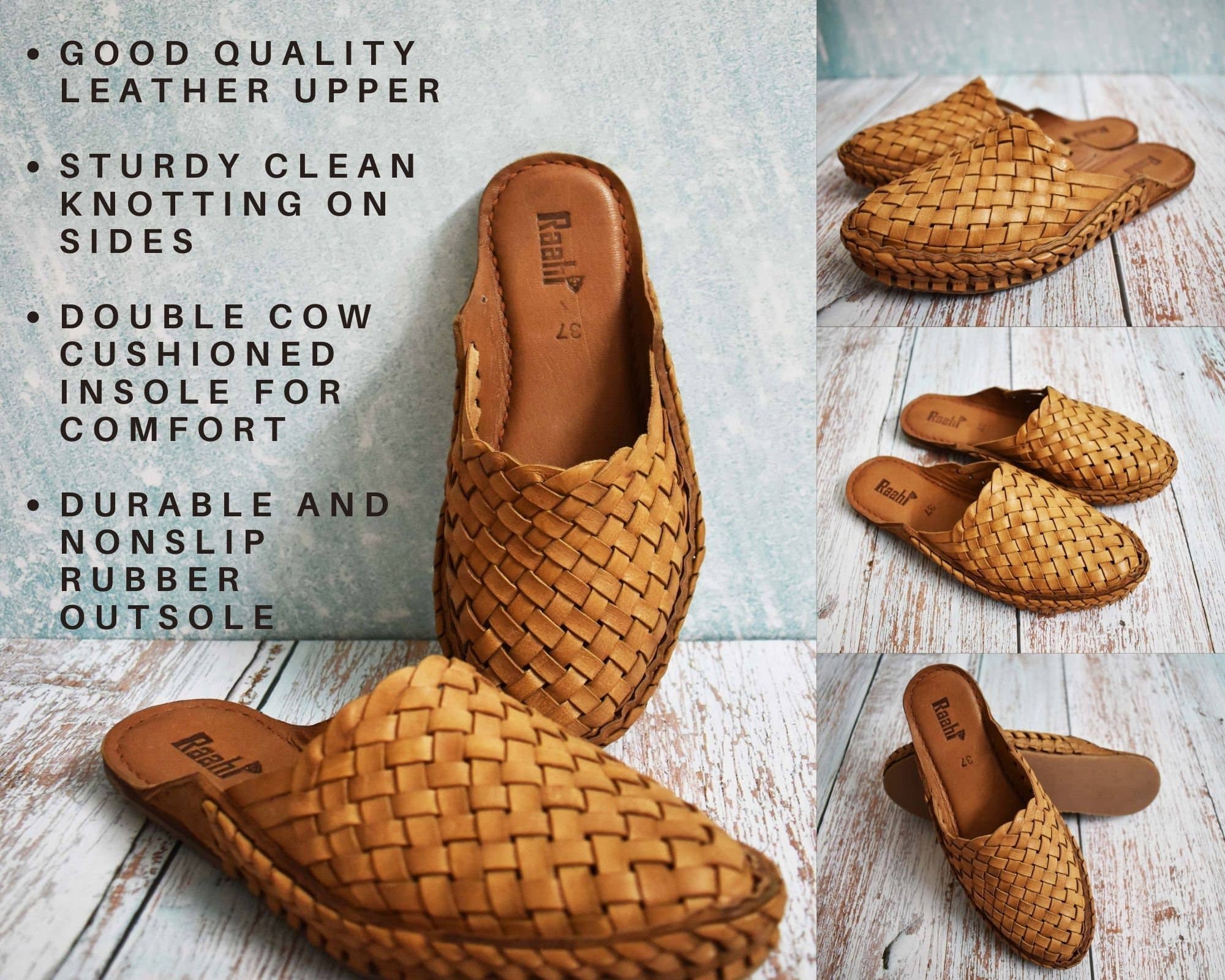 Raahi Global - Wholesale Mules - Women's - Natural Leather Mule Handwoven Sandal For Women3