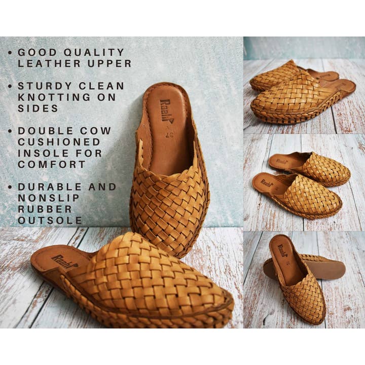 Raahi Global - Wholesale Mules - Women's - Natural Leather Mule Handwoven Sandal For Women3