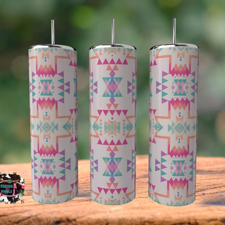 Bicchiere con Stampa Azteca Occidentale per la vendita all'ingrosso da parte di Rockin K and Double J