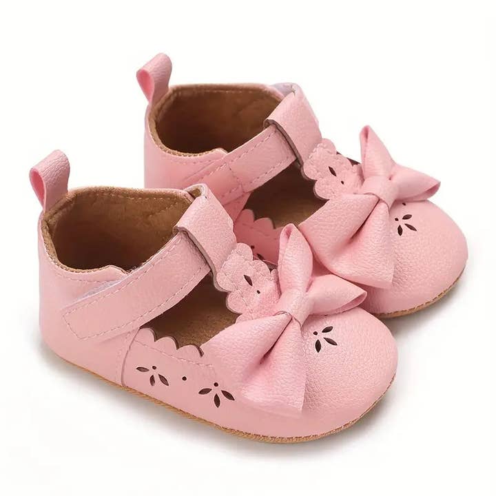 Babymeisje Strik Schoenen | Ademend Lichtgewicht Antislip Wandelschoenen voor Lente & Herfst voor wholesale door Huis Van Merken