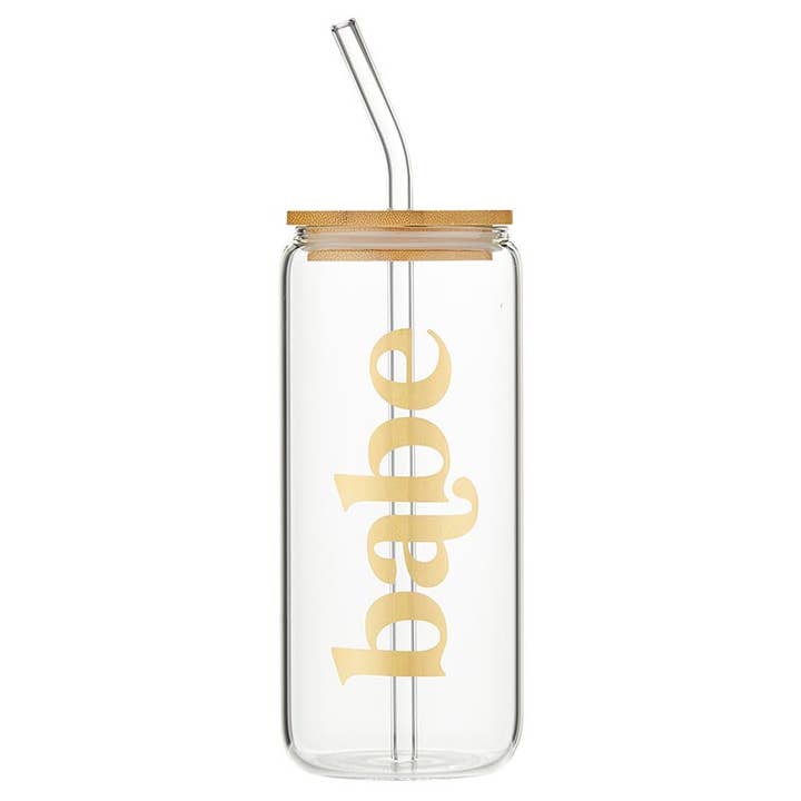 Glass Cold Brew Tumbler - Babe for wholesale by Santa Barbara Design Studio by Creative Brands