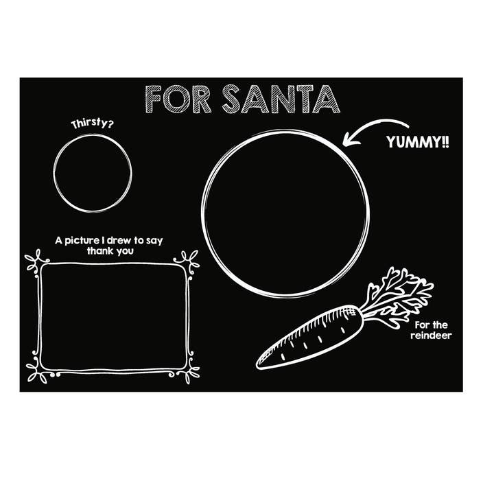 Reusable Coloring Placemat Santa's Cookies 12x17 for wholesale by Imagination Starters