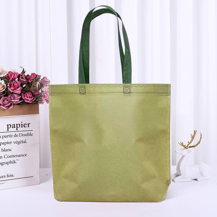 ByHome - Wholesale Gift Bag - 50pcs, 4 sizes Matcha Green non-woven gift bag green handle