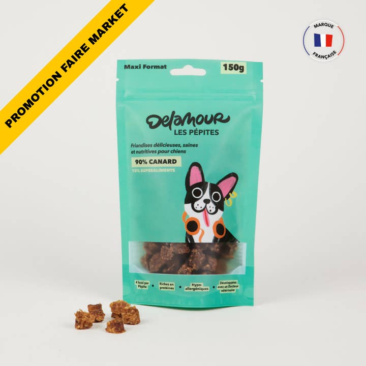 Pepite, formato ricarica - Anatra (150g) per la vendita all'ingrosso da parte di Delamour