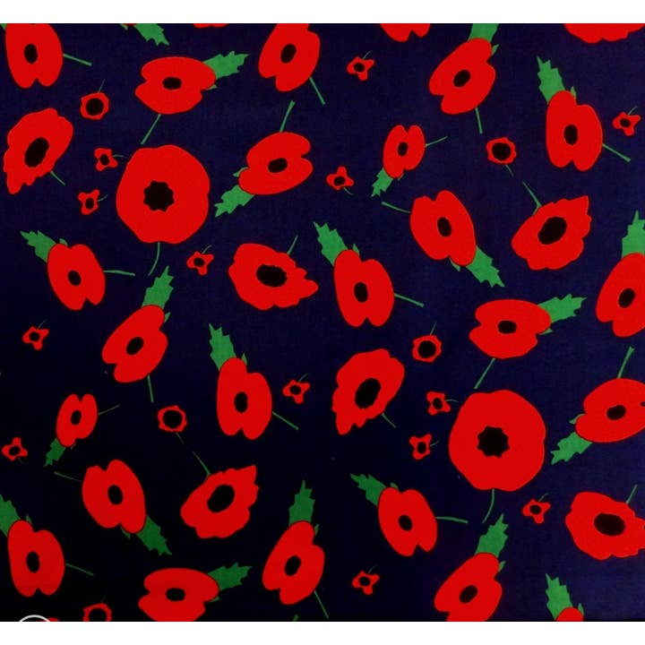 Storms Style - Wholesale Pet Bandana - Dog - Navy Lest We Forget Poppy Pet Bandanas - Dog Cat2