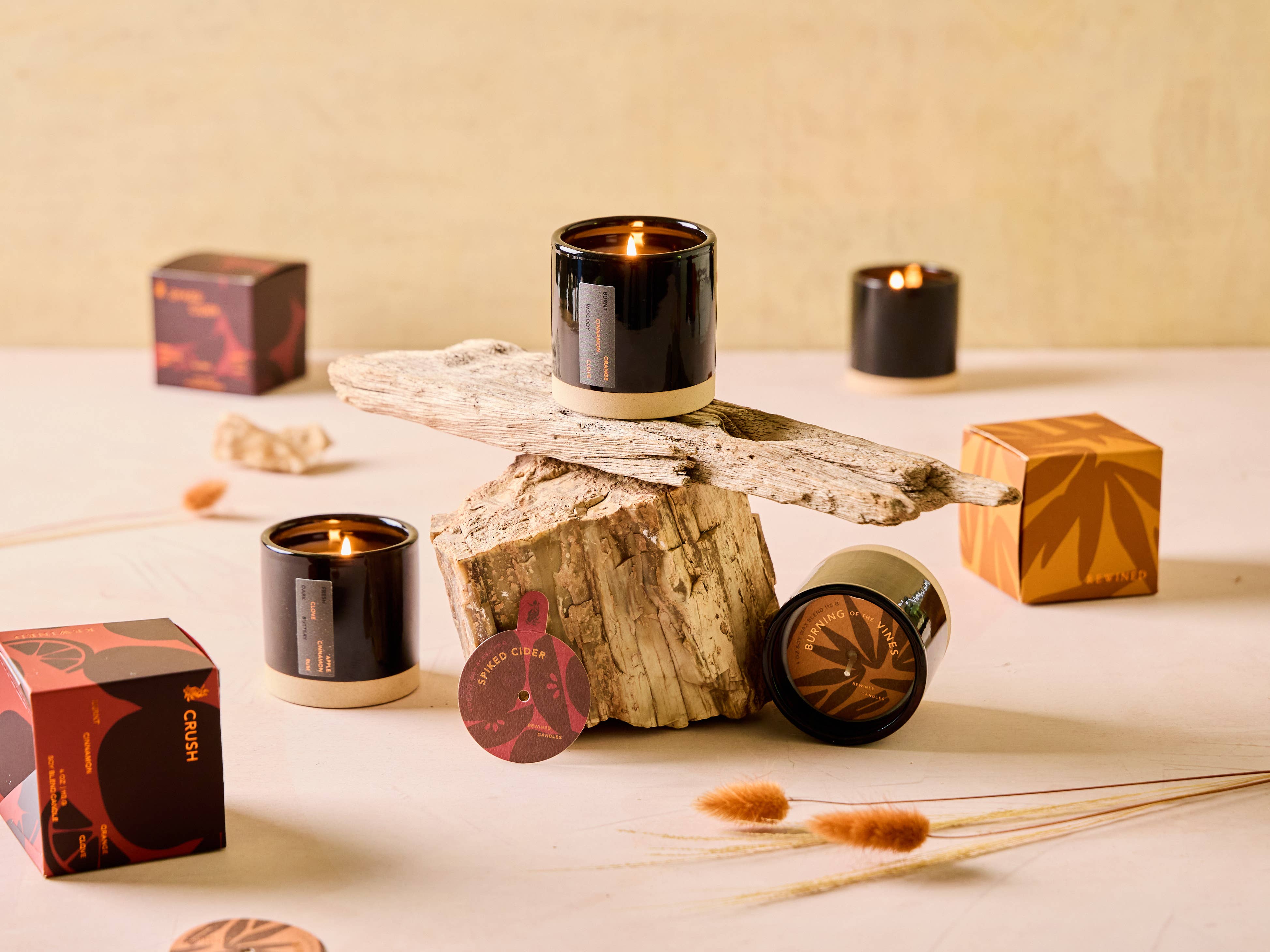 Rewined - Wholesale Jar/Filled Candle - Rewined Spiked Cider Candle 4 oz1