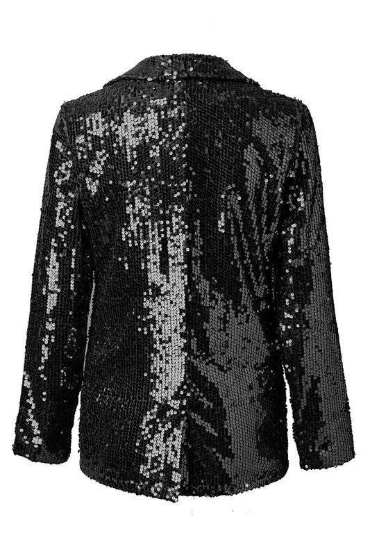 Flarix - Wholesale Jacket - Women's - sequin metallic long sleeve coat5