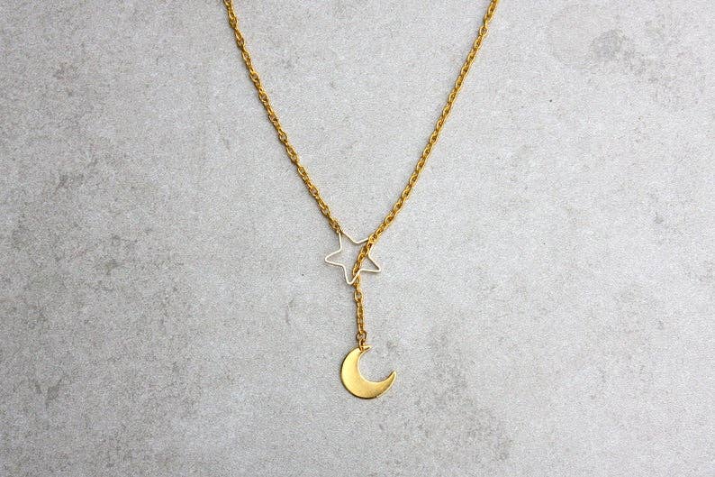 daniAWESOME - Wholesale Y-Neck/Lariat Necklace - Moon and Star Lariat Necklace10