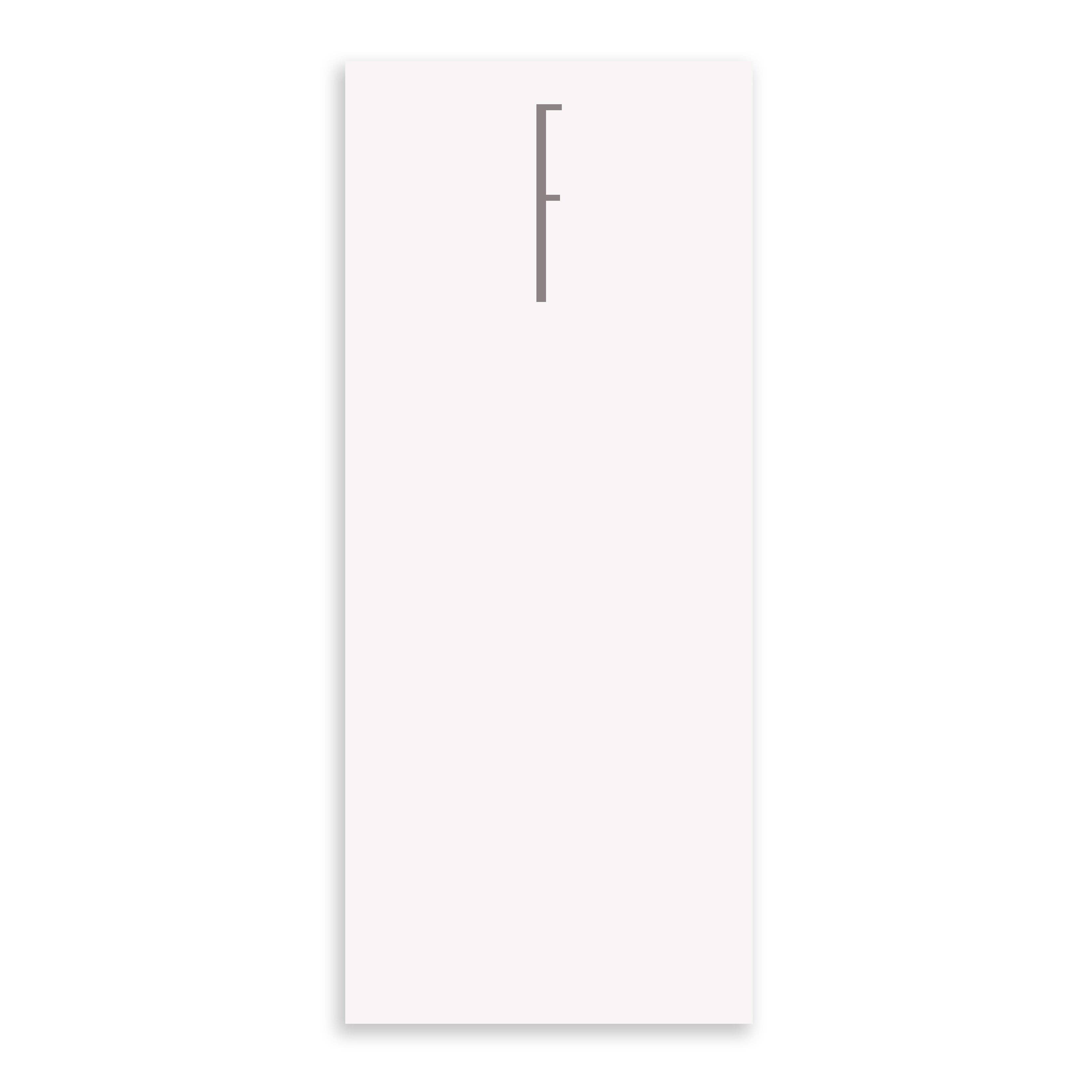 Black Ink - Wholesale Notepad - Long Skinny Gray Initial Notepads5