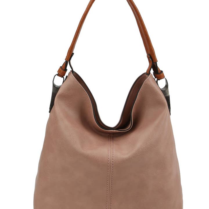 MiMi Wholesale - Wholesale Shoulder Bag - Women's - LHL001-2 Side Metal Accent Hobo Bag