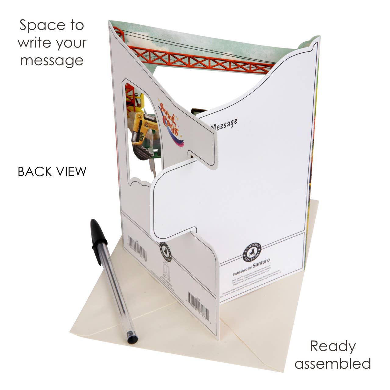 Santoro London - Wholesale Everyday Greeting Card - SC171 – Swing Cards - Tractors And Diggers2