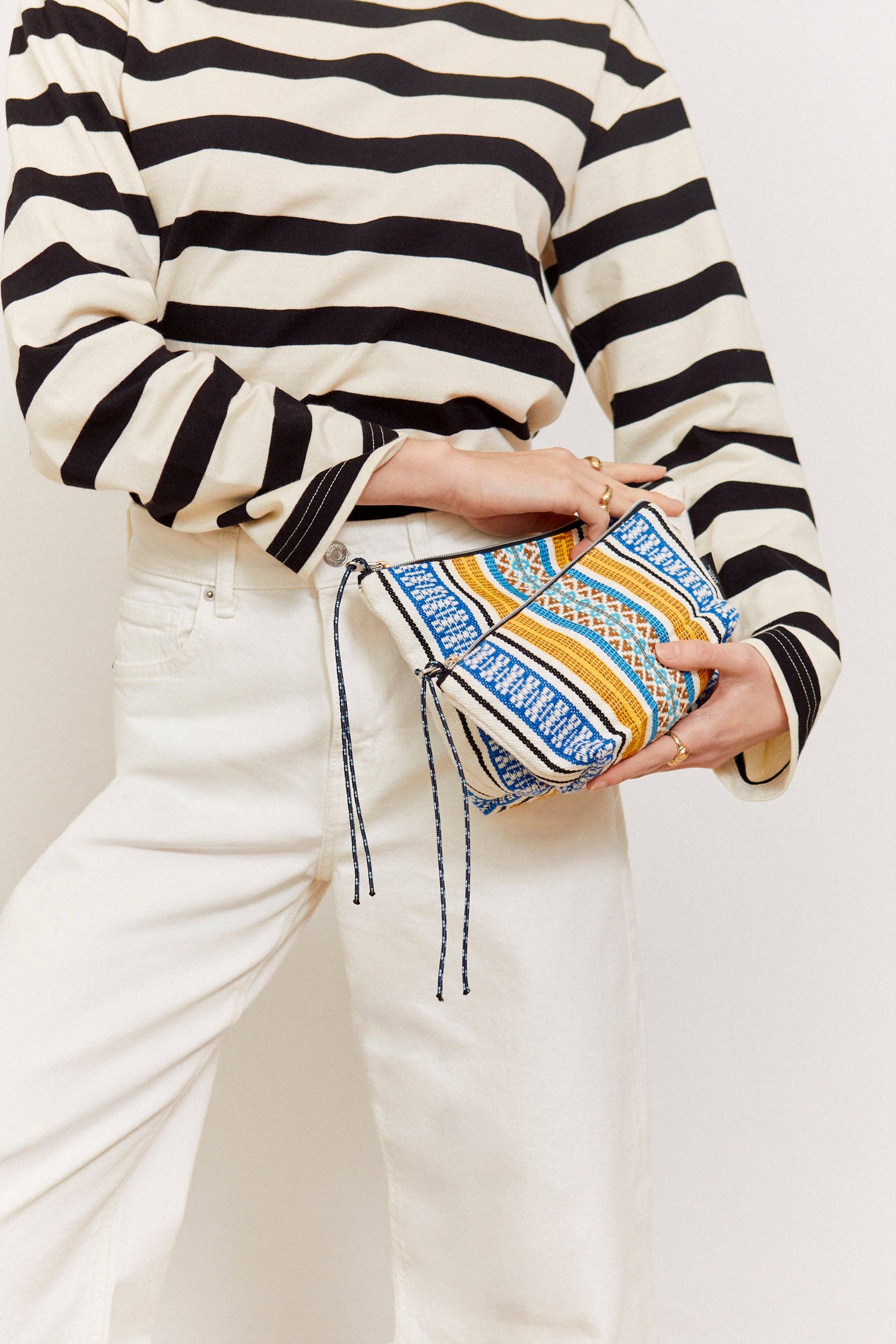 Eturel Madrid – Bolsa de higiene pessoal - Mulher por atacado – Necessaire Morellano azul tecido0