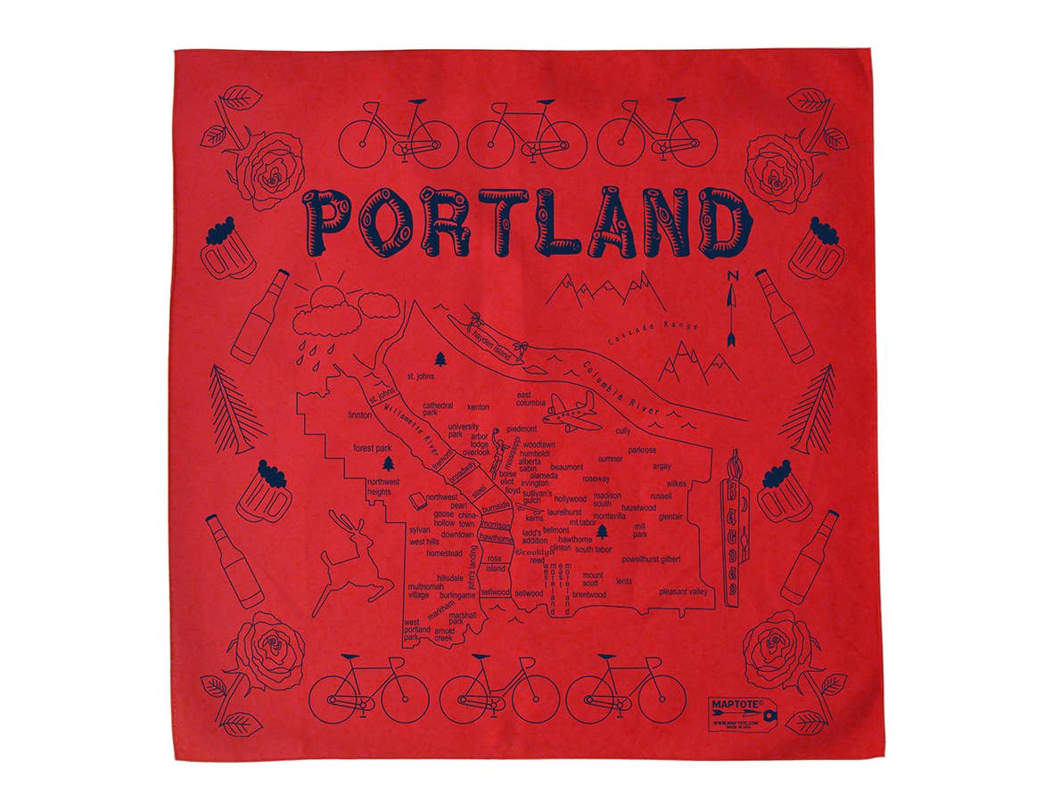 Maptote – wholesale Bandana - Unisex – Portland Bandana2