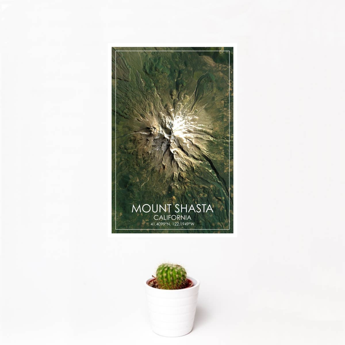JACE.design - Wholesale Art Print - Mount Shasta CA Map Print Satellite0