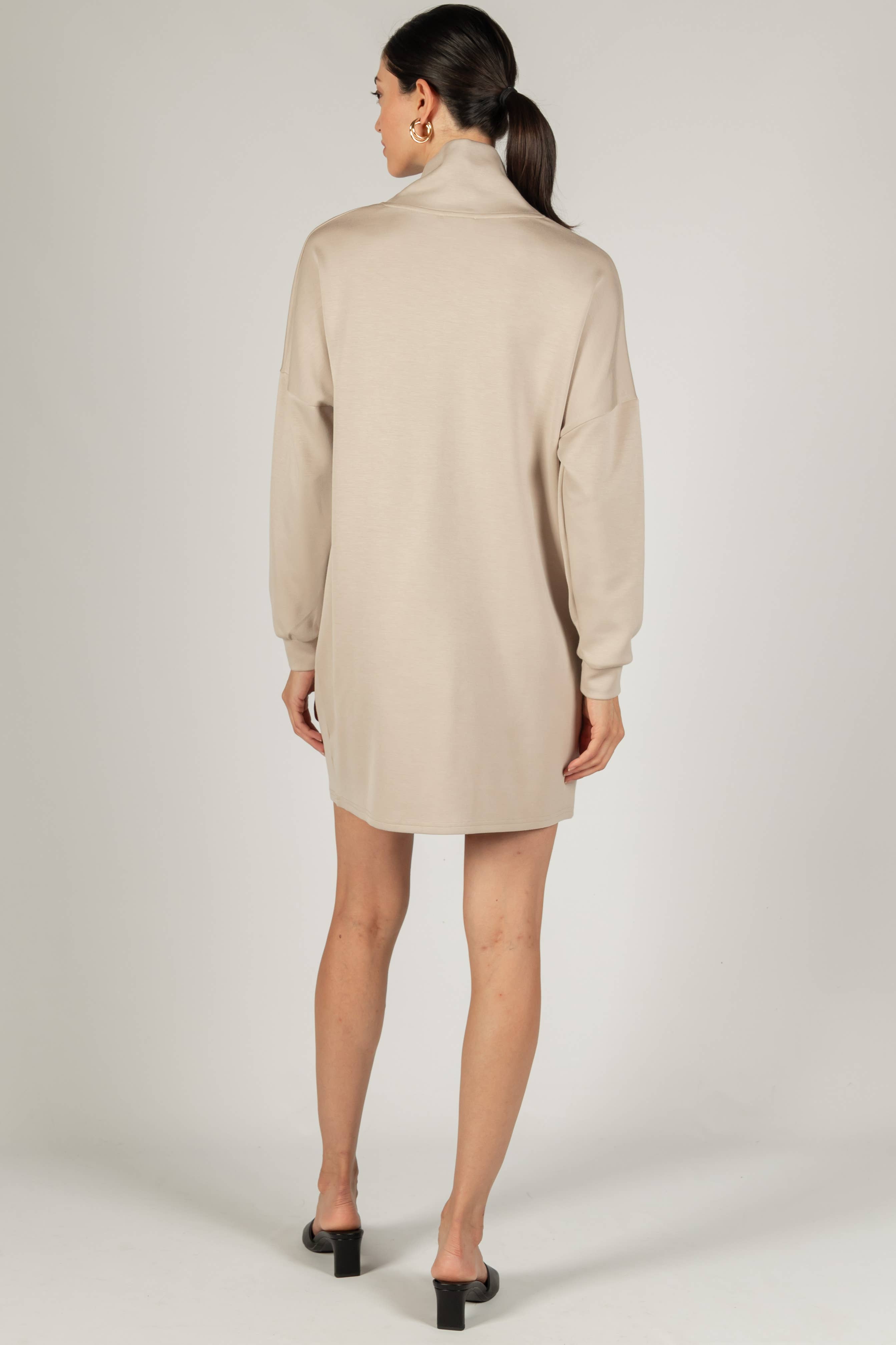 P. CILL - Vendita all'ingrosso Vestito - Donna - Abito con collo ad anello in modal color burro P. CILL14