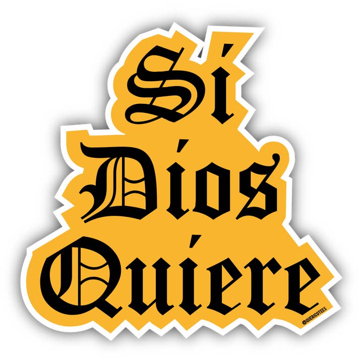 Om Gud Vill Sticker för wholesale av Que Rico T-Shirt Co.