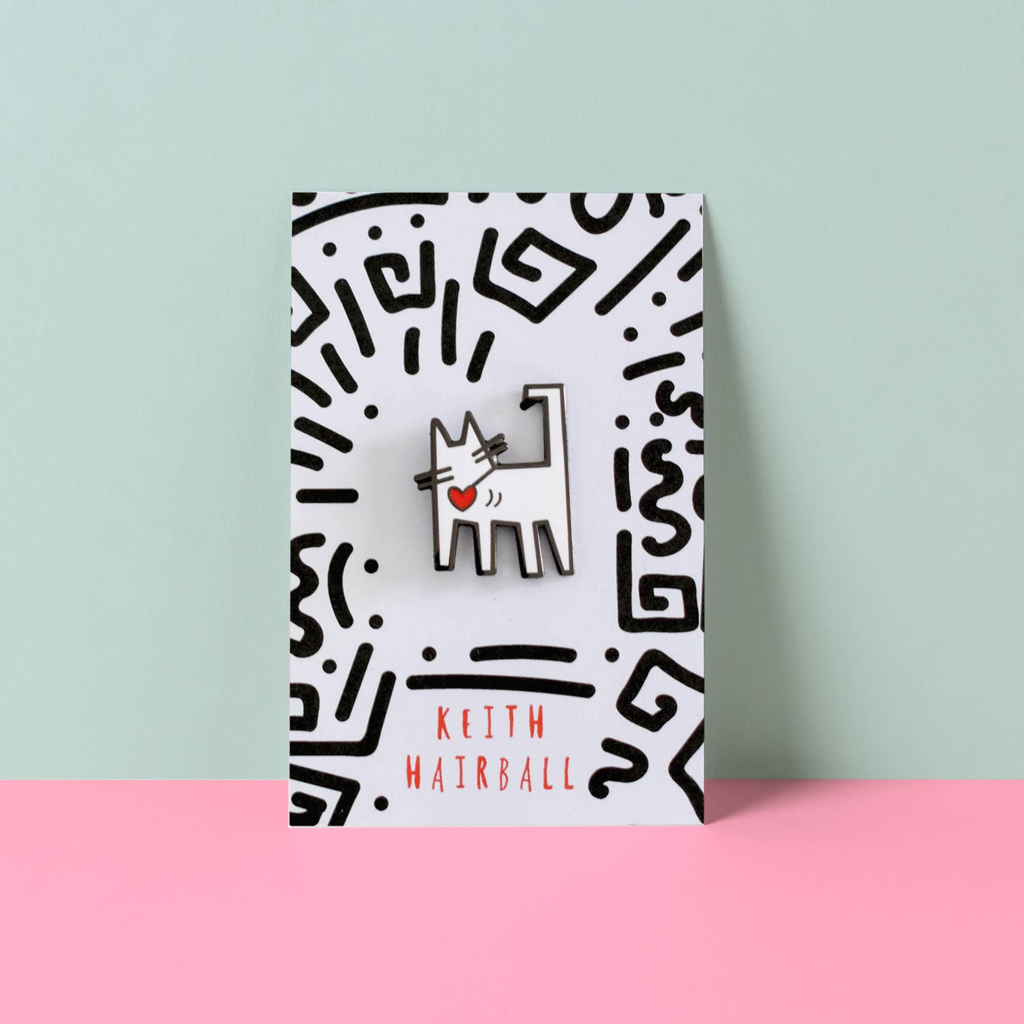 Niaski - Feline Fine Art (USA DUTIES PAID) - Vendita all'ingrosso Spilla da bavero - Spilla Keith Hairball Cat Artist