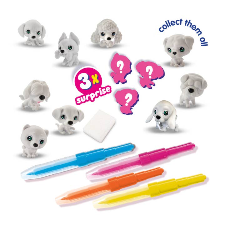 Robbie Toys Ltd – wholesale Classic toy – Kids – Blow airbrush pens - Puppies surprise 3x1