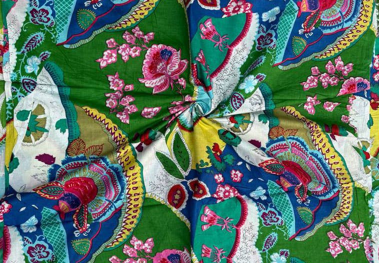 bhavnas boutique - Wholesale Fabric Paint - Luxury Cotton Fabric Block Printed Fabric Women Clothing1