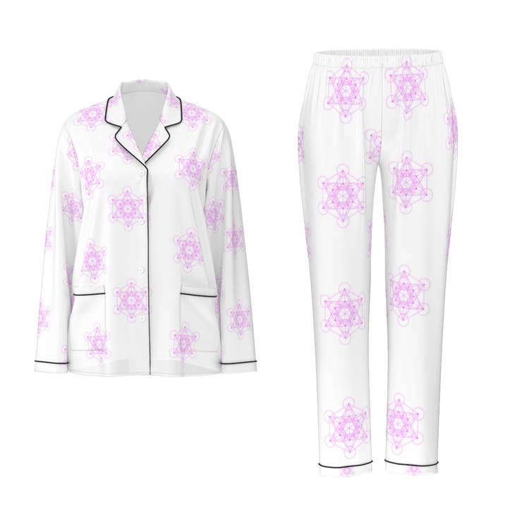 Ensemble de pyjama Metratron's Cube I Radiate Devine Energy pour femme pour la vente par Positive Pj’s