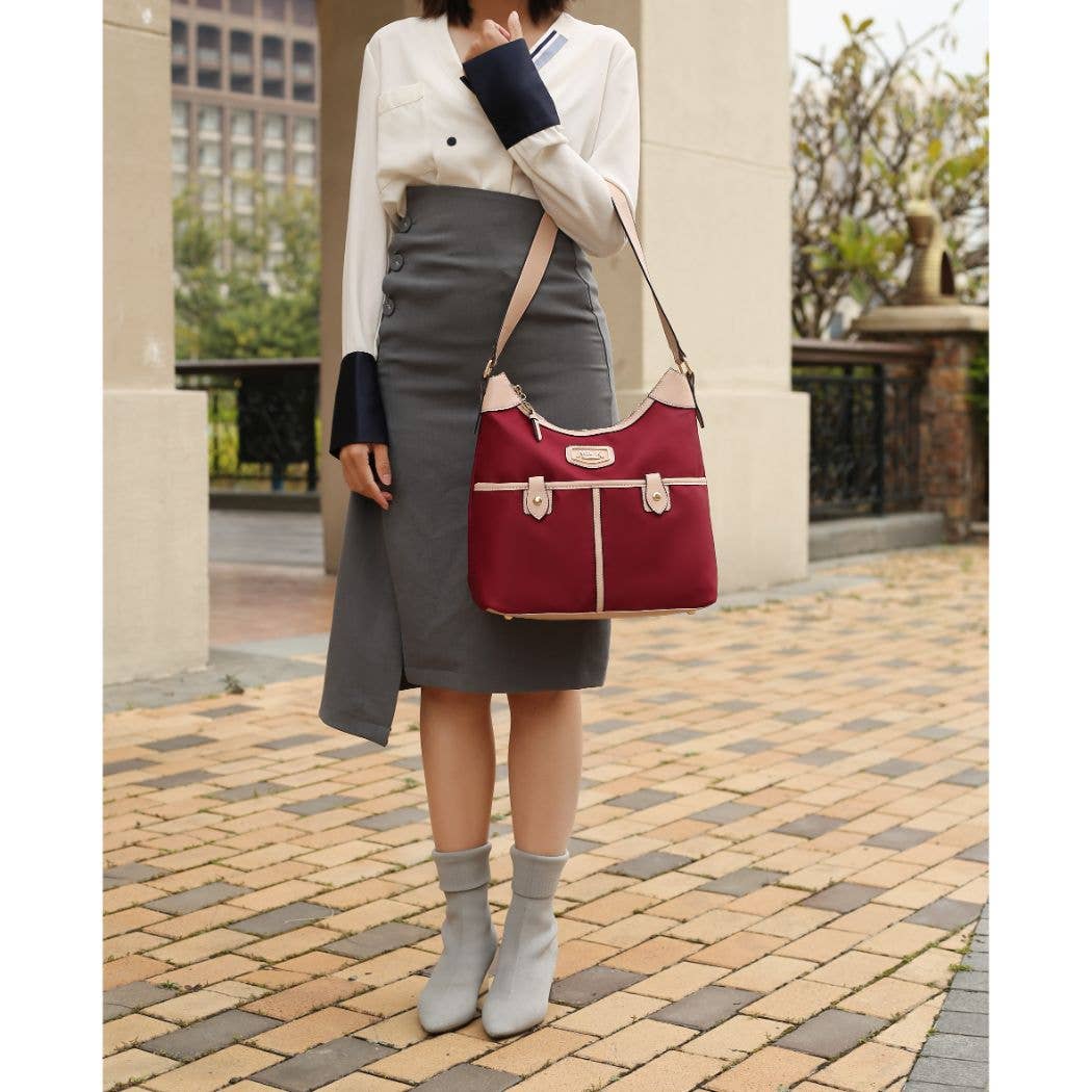 MKF Collection - Vendita all'ingrosso Tracolla - Donna - Borsa a tracolla Harper con portafoglio in pelle vegana di Mia K10