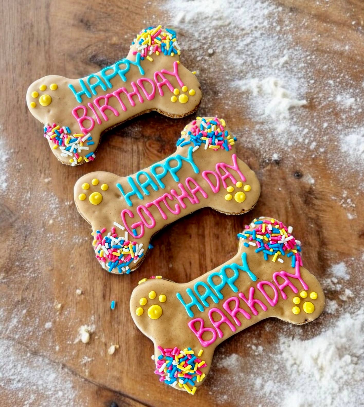 YumYum4DOGS - Wholesale Pet Treats - Dog - 6 inch PB Fiesta Happy Birthday Bone Dog Treats1