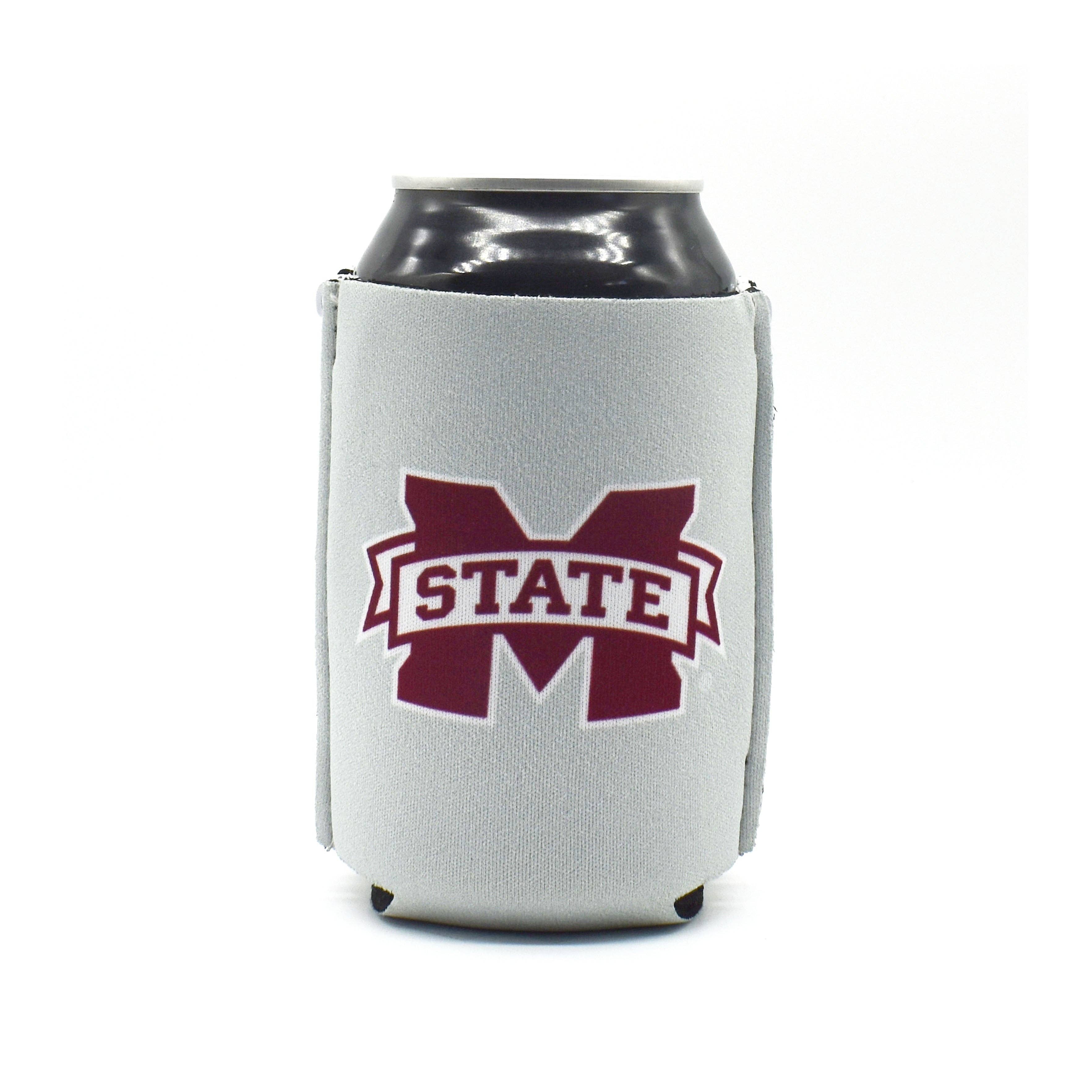 ZipSip - Wholesale Drink Huggers & Koozies - Mississippi State University Hail State - Light Gray