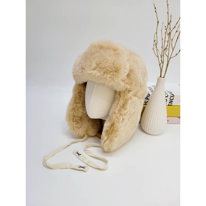 Comfortarians - Wholesale Trapper/Bomber Hat - Women's - Faux Fur Trapper Hat, Extra Warm Faux Fur Hat with Ear Flap