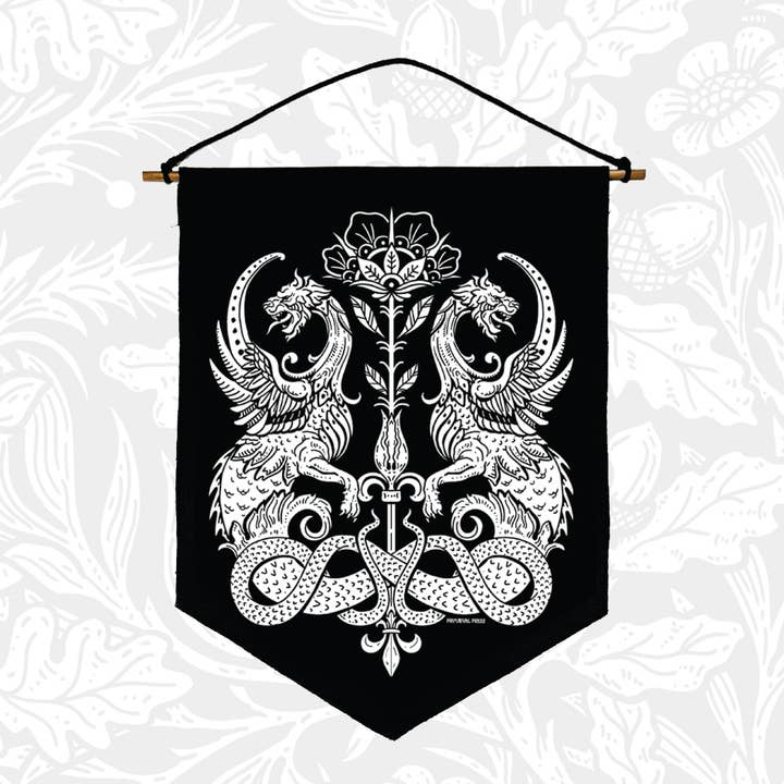 Bannière Fleur de Dragon pour la vente par Primaeval Press