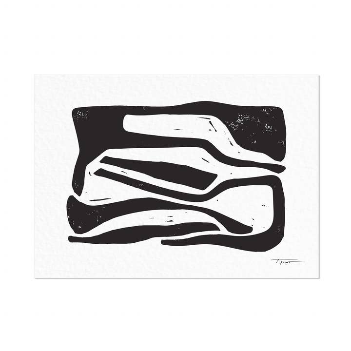 Flow V Block Print - Wall Art for wholesale by The Modern Bloc