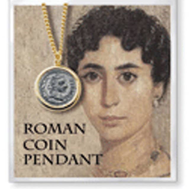 Children's Pewter Pendant - Roman Coin for wholesale by Timeline Gifts Ltd