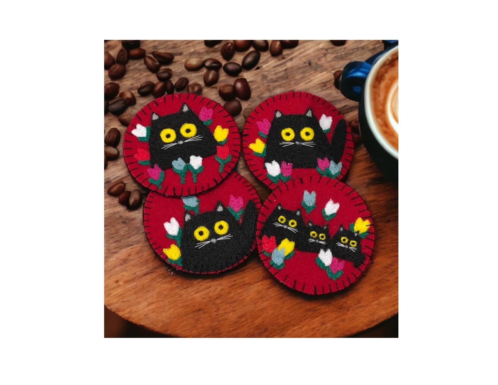 Genius Premium Craft - Wholesale DIY Craft Kit - Maud Lewis-Inspired Felt & Sew DIY Coaster Kits2