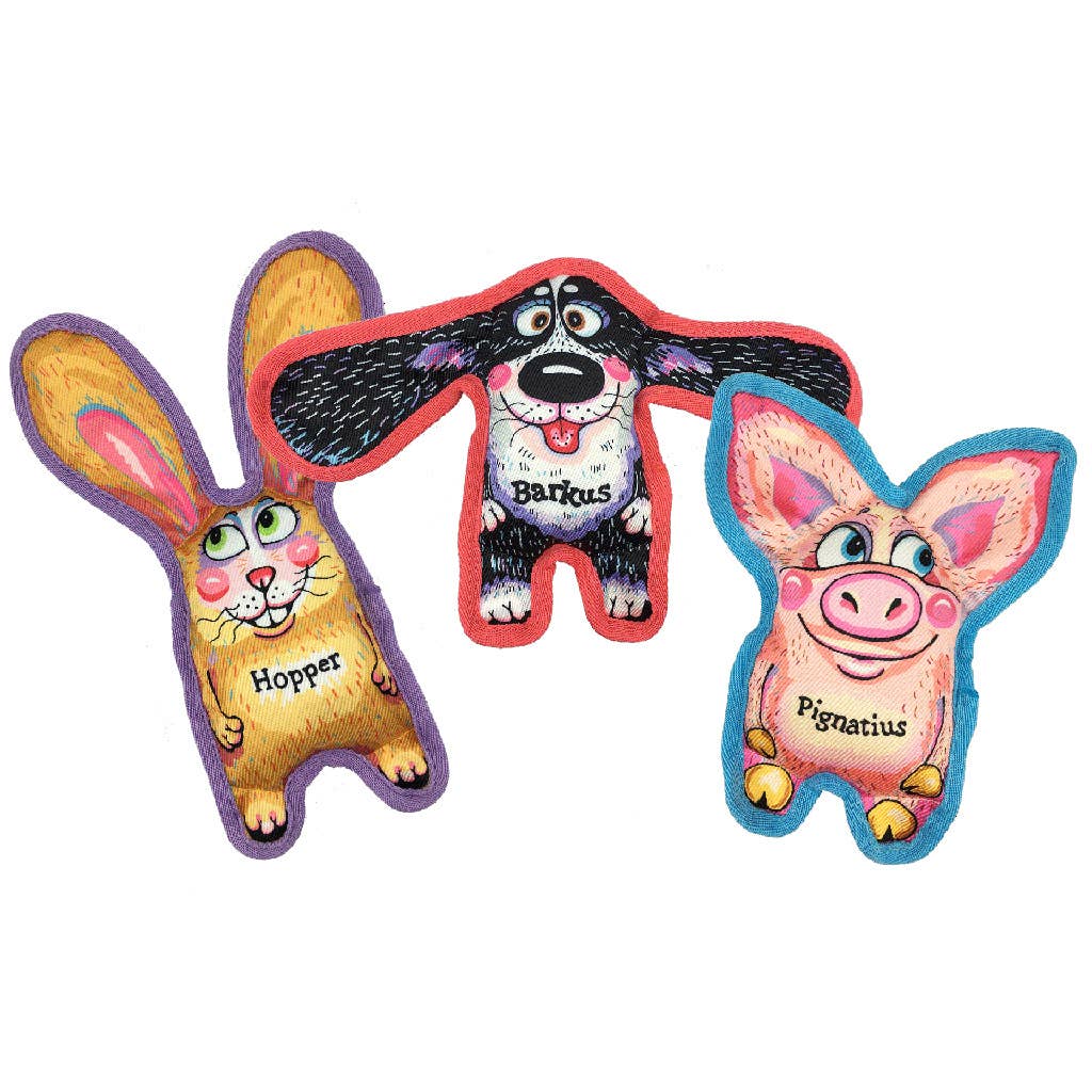 King Wholesale Pet Goods - Wholesale Pet Plush Toy - Dog - MULTIPET FUZZU All Ears Dog Toy 8" Assorted0