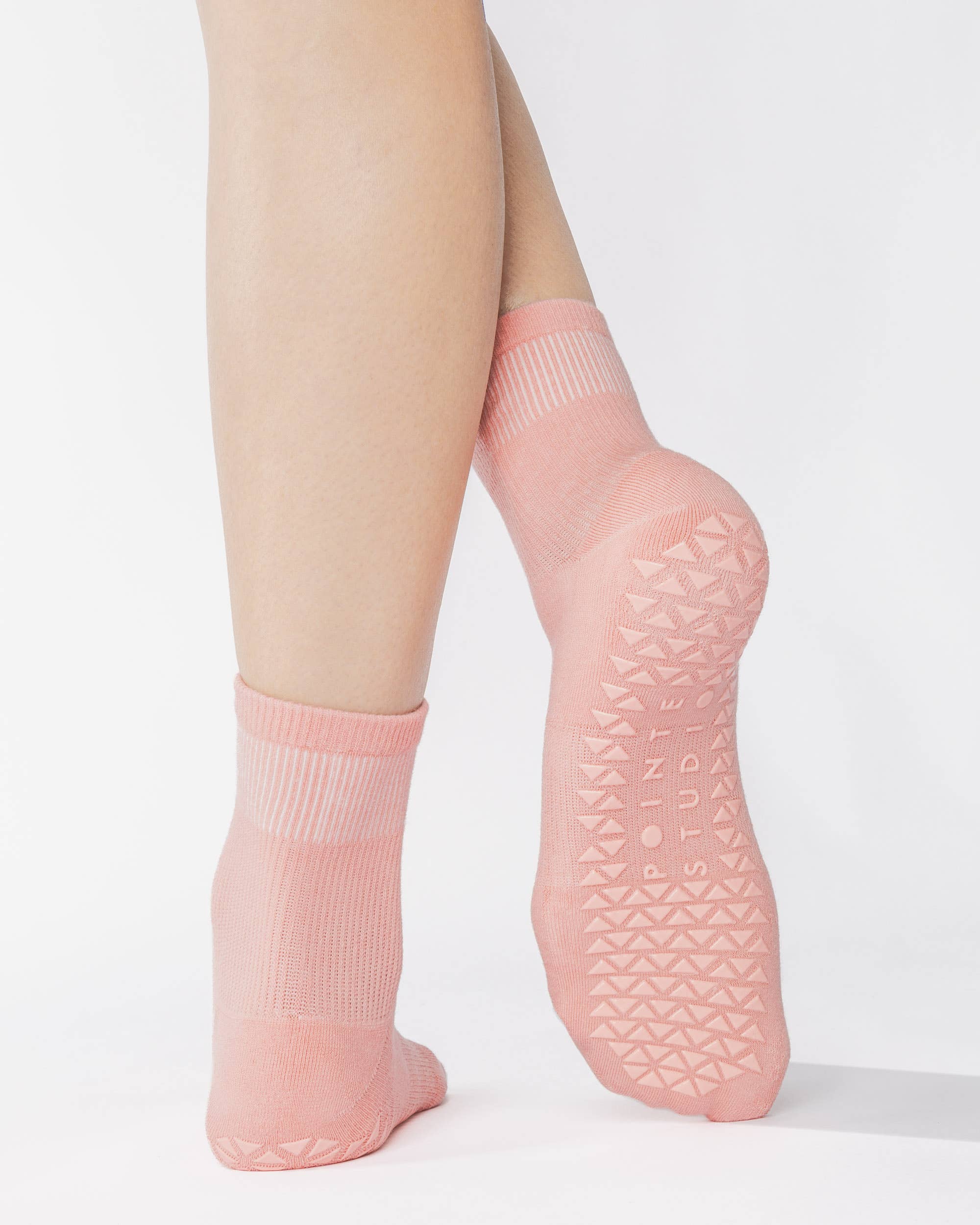 Pointe Studio - Wholesale Socks - Women's - Women's Union Ankle Grip Sock– No Slip Cotton Blend for Pilates & Barre3