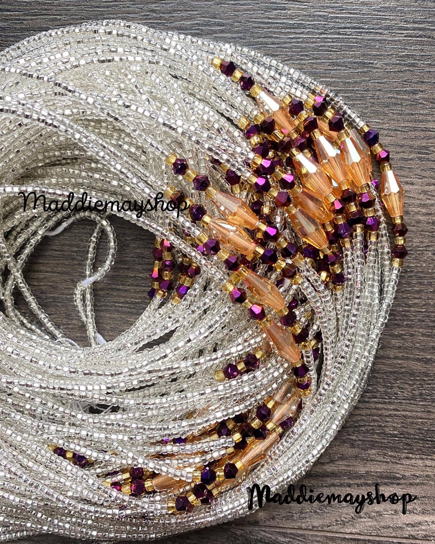 MaddieMayShop - Wholesale Beads - Preciosa Czech Beads- Wholesale WaistBeads with crystals 40"- 50"4