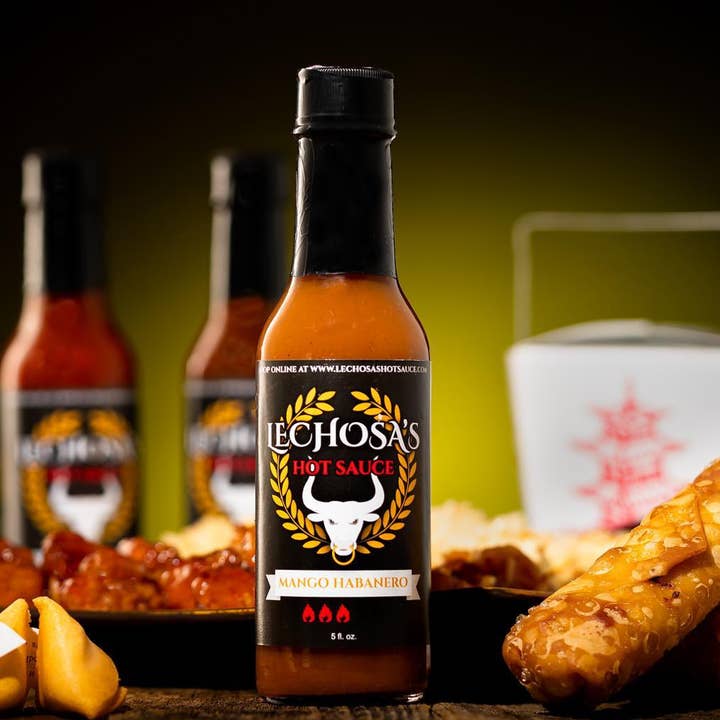 Lechosa’s Taco/Hot Sauces – Großhandel Scharfe Soße – Lechosa Mango Habanero Scharfe Soße 5 oz.