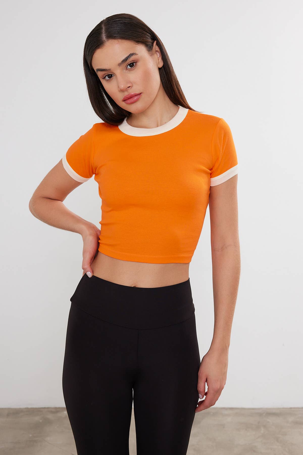 VAV NEW YORK – T-shirt – Mulher por atacado – Camiseta cropped feminina básica bicolor16