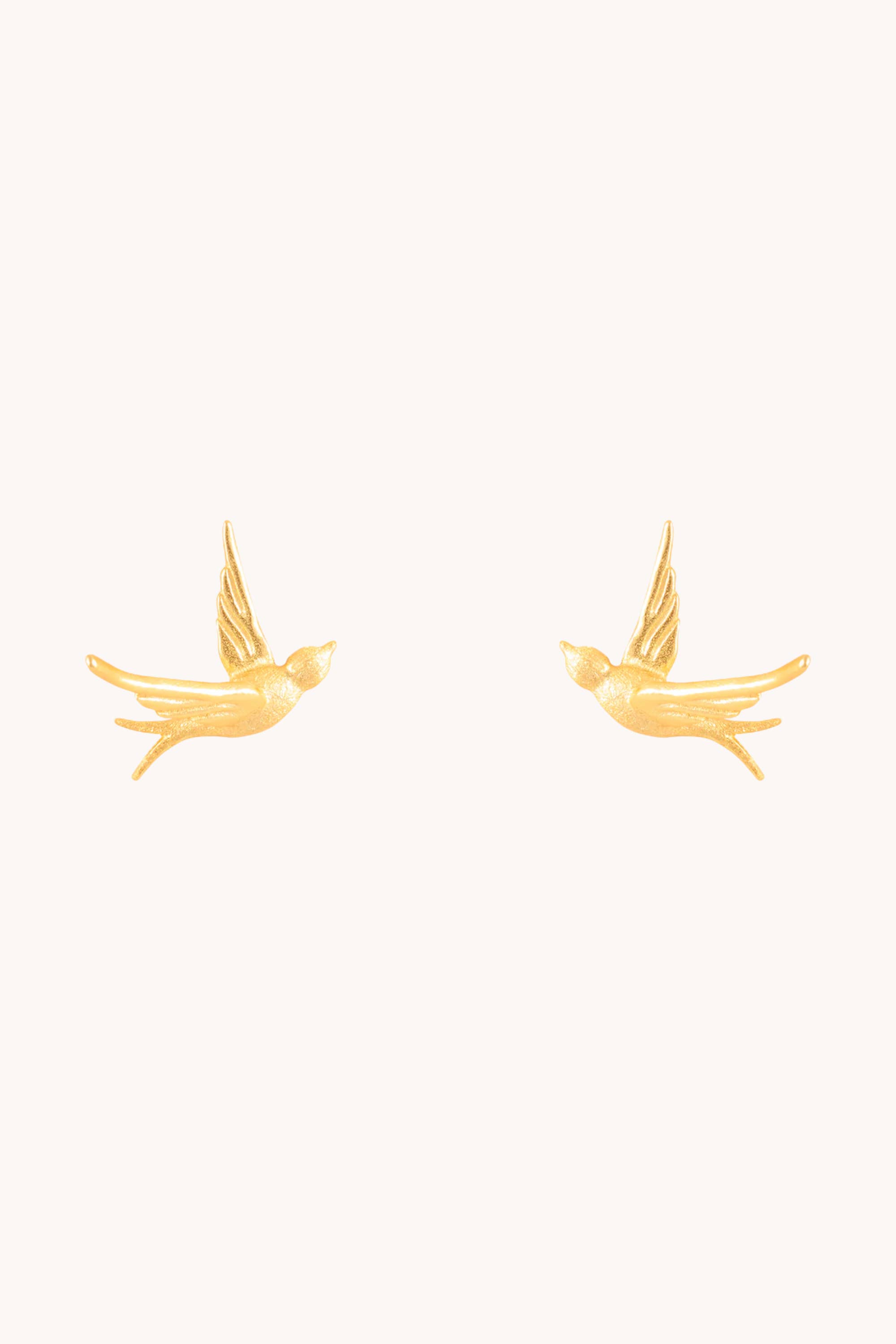 Gratinsta - Wholesale Stud/Post Earrings - Bird Gold Earrings -Nature Inspired, Gift for Her