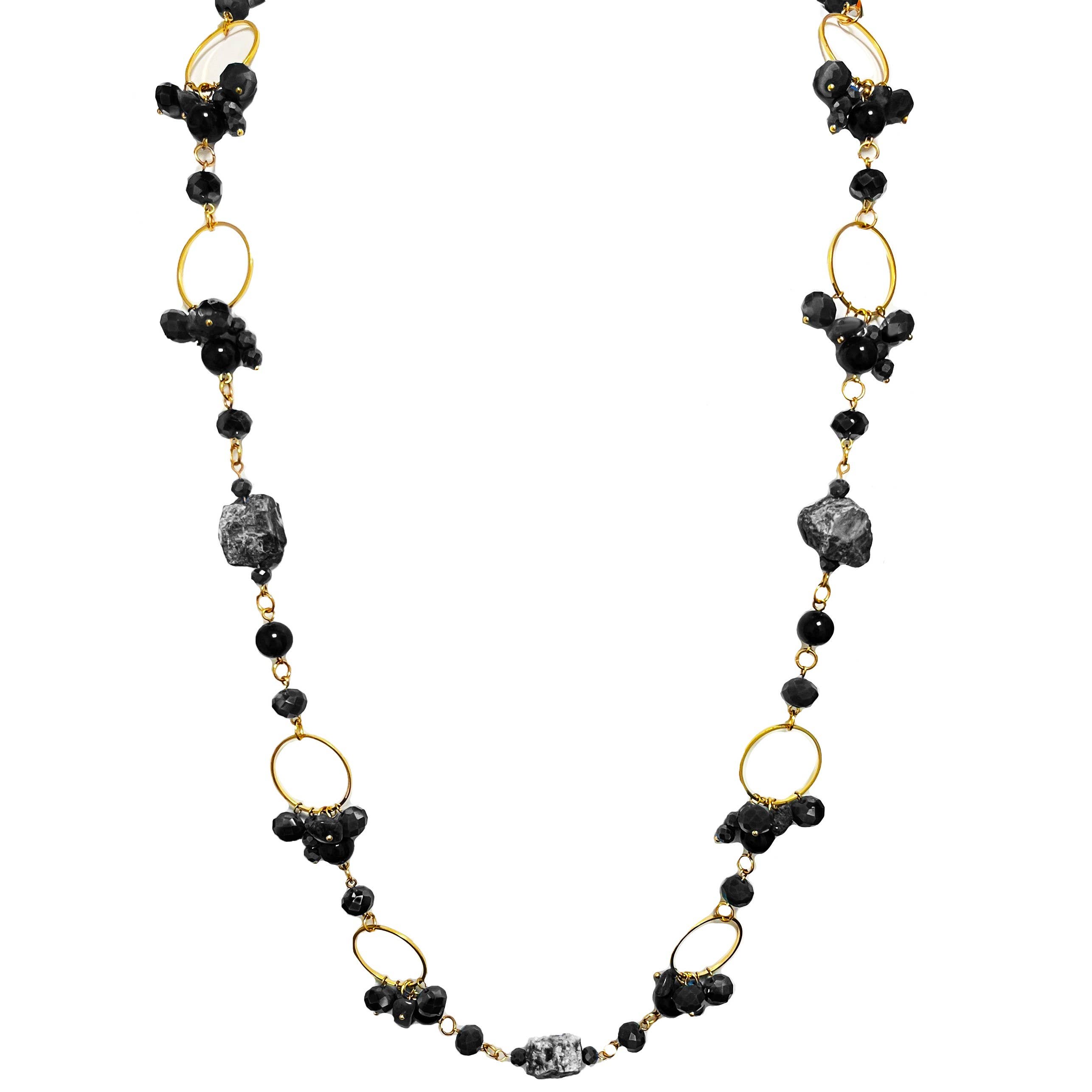 AMORINO SRL - Wholesale Beaded/Pearl Necklace - Long Necklace With Stone - HZM23144E7422
