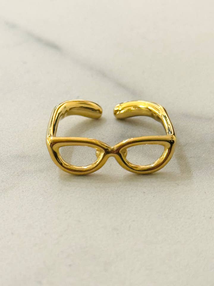 Ring i rostfritt stål med glasögon för wholesale av Cassette Barcelona