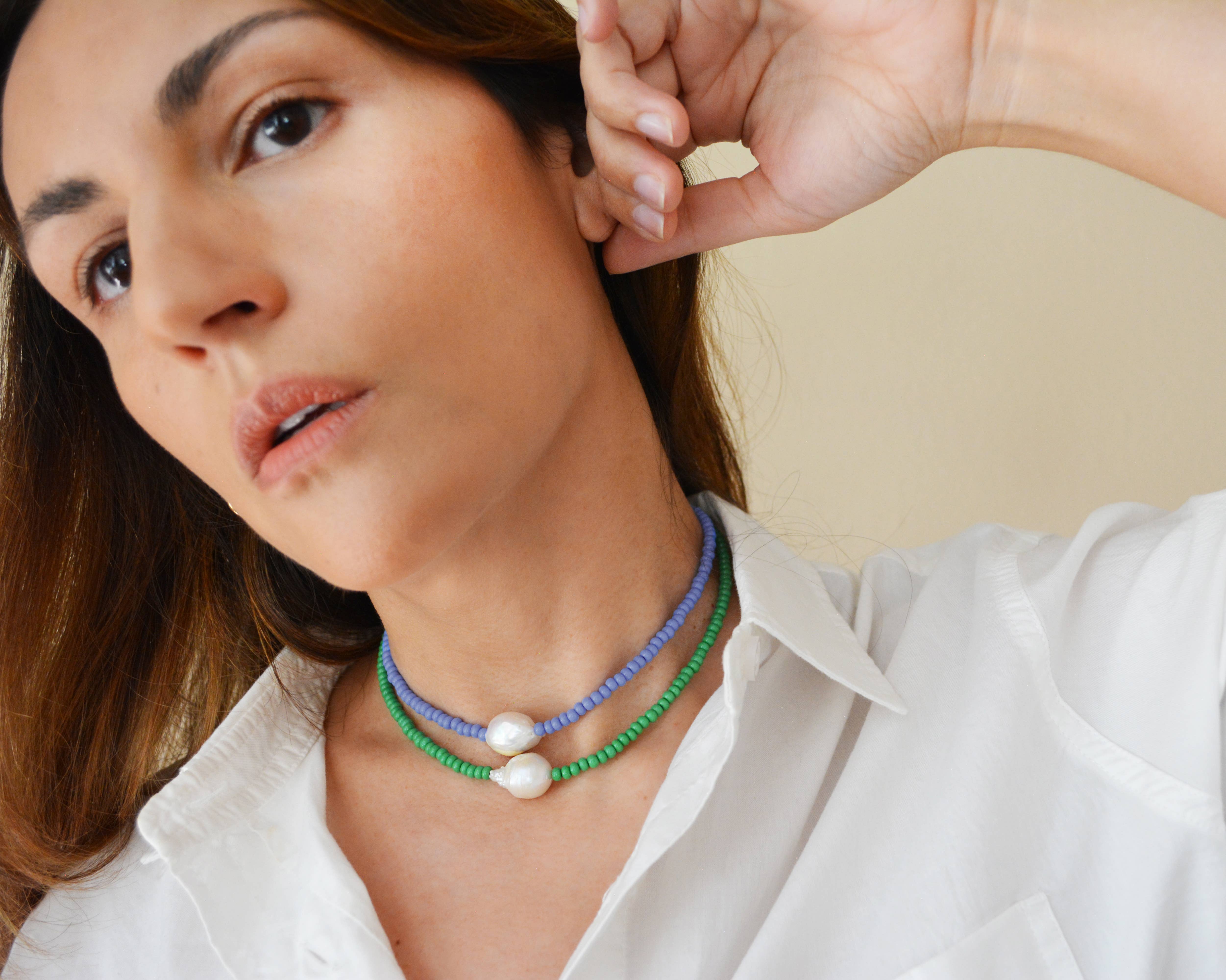 Gem & Blue – Engroshandel Perlehalskæde – Gemma perle halskæde7